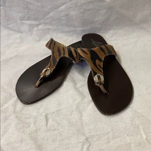 Animal print sandals